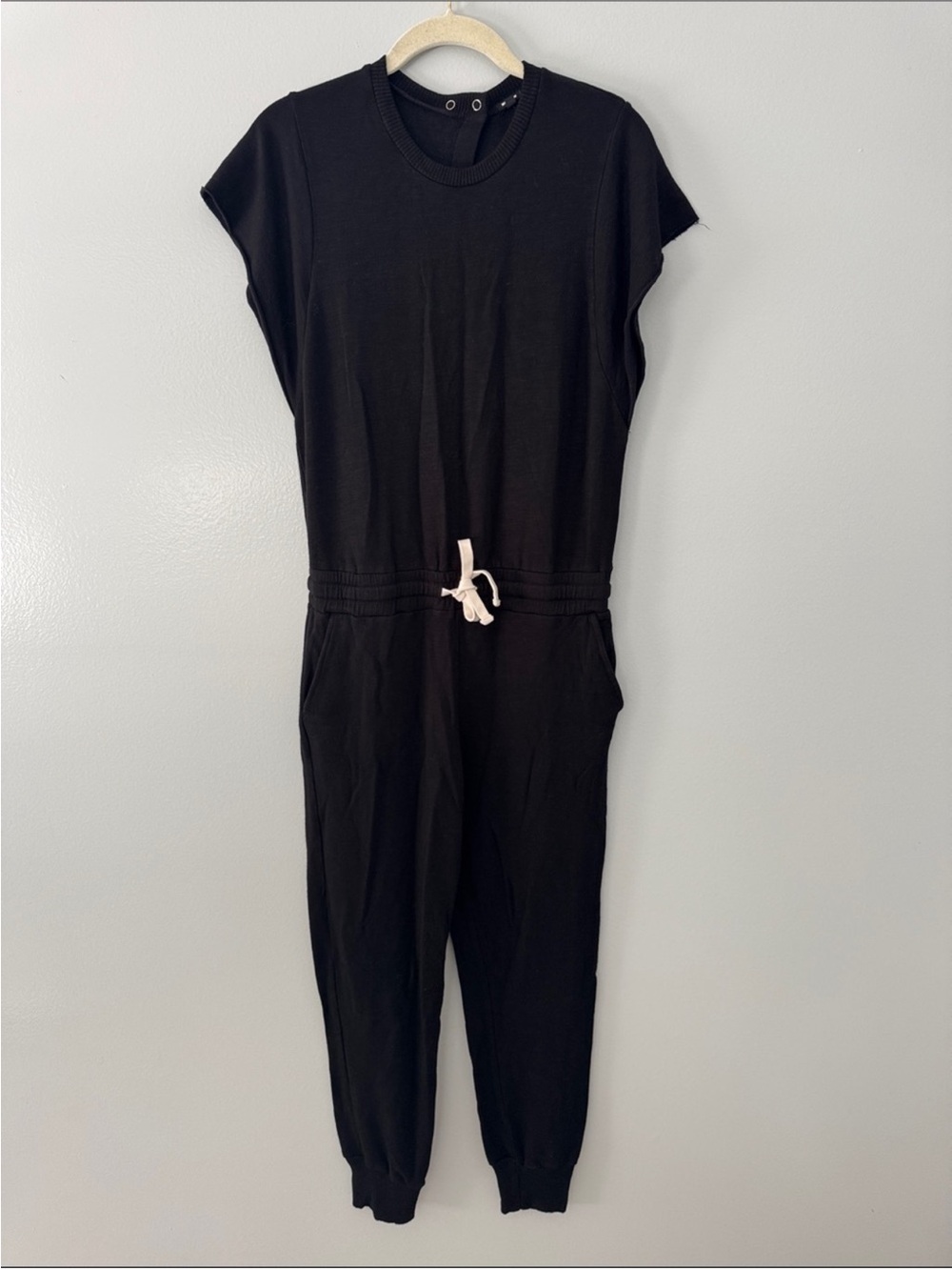 Monrow Jumpsuit with Elastic Waist Trendy Summer Travel Vacation Size Small - Picture 2 of 10